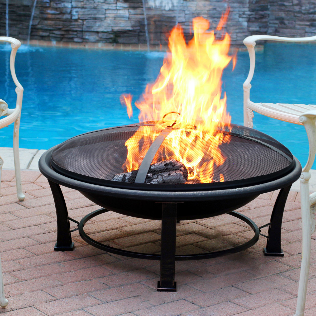 Jeco Inc. Golden Steel Wood Burning Fire Pit & Reviews Wayfair